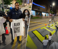 Police allow pro-lifers to paint 'black preborn lives matter' outside Baltimore Planned Parenthood
