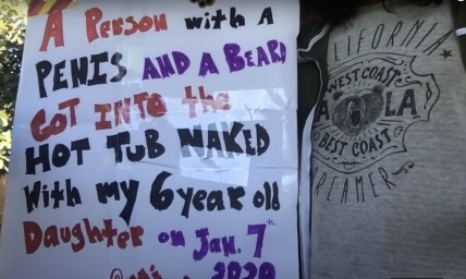 Mom protests LA spa for allowing trans-identified man to expose penis to 6-y-o girl in hot tub