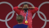 Olympic weightlifting gold medalist, devout Catholic credits Jesus for her victory