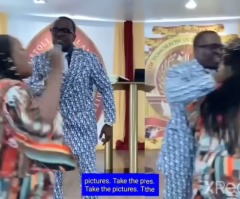 Women disrupt Bishop Lamor Whitehead's sermon months after jewelry heist at pulpit