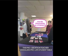 Professor who vandalized 'violent' pro-life display fired after holding machete to reporter's neck