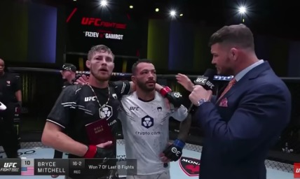 UFC video cuts out Bryce Mitchell's post-fight prayer after rant on Satan, Hawaii wildfires