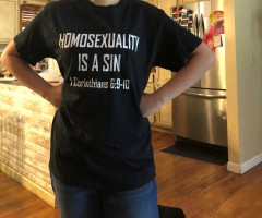 Student sent home for wearing 'homosexuality is a sin' shirt gets payment from school district