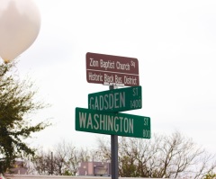 South Carolina city names intersection in honor of historic black church