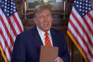 Trump rolls out 'God Bless the USA' Bible during Holy Week, warns Christians 'under siege'