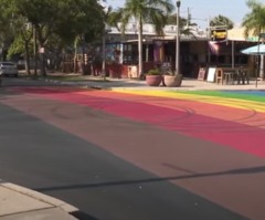 Police searching for drivers who twice defaced LGBT progressive pride mural 