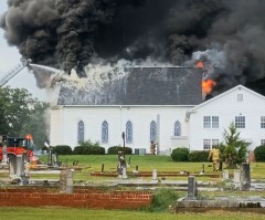 200-year-old church destroyed by fire after lightning strike