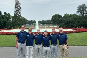 Colorado Christian University golf team celebrates championship victory with White House visit