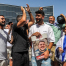 Hostage families caravan to Gaza border, breach fence, call out to loved ones with loudspeakers