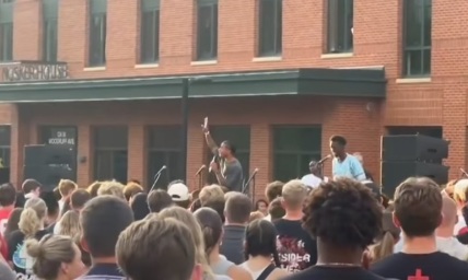 Hundreds gather, dozens baptized at revival event on Ohio State University campus