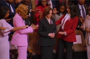 Kamala Harris receives prayer, likened to biblical Esther during worship at Ga. megachurch