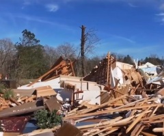 Mississippi tornado leaves couple unscathed in church wreckage: 'God has a future for us'
