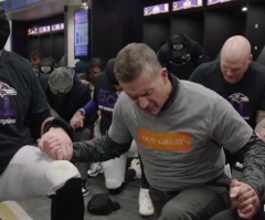 John Harbaugh says Baltimore Ravens are playing for a 'greater glory,' leads team in Lord's Prayer