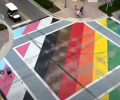 Teen sentenced for leaving burnout marks on LGBT progress pride mural