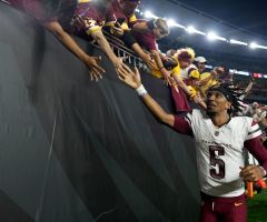 Jayden Daniels puts 'trust in the Lord God,' leads Washington to first playoff win in 19 years