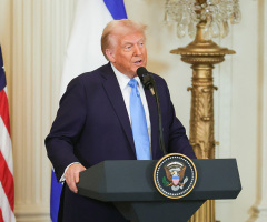 Trump rebukes Maine gov. to her face over men in women's sports: 'See you in court'