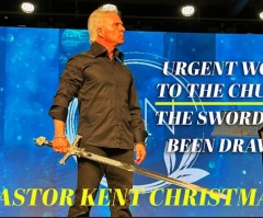 Pastor wields sword on stage, reacts to Stephen Colbert cancellation: 'God can do anything'