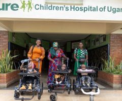 Christian ministries deliver the Gospel, over 200 wheelchairs to disabled Ugandan children