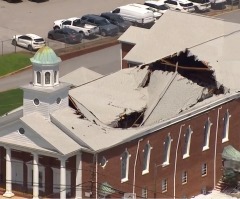 Church's sanctuary roof collapses hours after leaders notice cracks