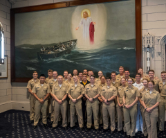Merchant Marine Academy restores historic 'Christ on the Water' painting removed under Biden