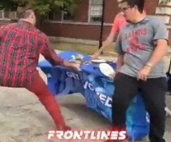 Illinois State University teaching assistant fired, arrested after flipping TPUSA table, mocking Jesus