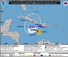 Melissa could become major hurricane, may impact the US