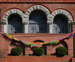 UMC church paints steps in rainbow colors in opposition to governor’s directive