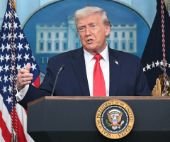 Trump says God is 'very proud' of first year, blasts 'loser' Don Lemon for storming church