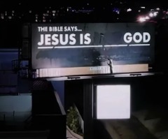 'Jesus is not God,' says the billboard