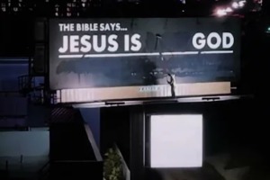 'Jesus is not God,' says the billboard
