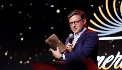 House Speaker Mike Johnson, Christian leaders kick off weeklong DC Bible-reading marathon