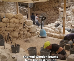 Charred wooden beams from Solomon's Temple unearthed in Jerusalem
