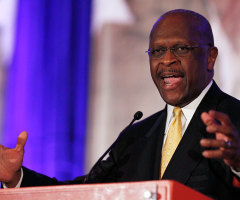 Herman Cain Says He's Rising Up, Doesn't Mind Contending