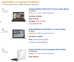 Chromebooks Among Amazon's Top 10 Laptop Bestsellers, A Success Indication?