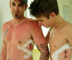 Justin Bieber's Jesus Tattoo Matches Dad Jeremy Bieber's (IMAGE)