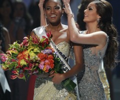 Miss Universe Winner Leila Lopes and 3rd Runner-up Shamcey Supsup Reference God
