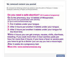 Facebook Apologizes, Republishes Abortion Instructions After Protests? (VIDEO)