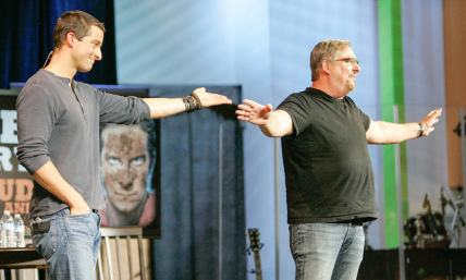 Survivor Expert Bear Grylls Shares Meal of Worms, Maggots With Rick Warren