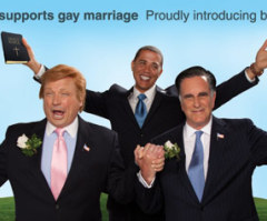Gay Dating Site's Billboard Showing Romney-Trump Wedding Rejected in Calif.