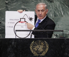 Netanyahu Bomb Cartoon: Israeli Leader Draws Red Line to Show Iran's Nuclear Capability