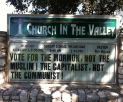 Texas Church Sign Calls Obama 'Muslim,' 'Communist'