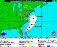 Hurricane Sandy: East Coast Braces for 'Historic' Storm (Map Projection)