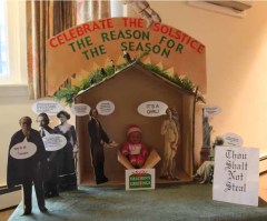 Atheists Display 'Secular' Nativity Scene Calling Religion 'Myth and Superstition'