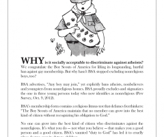 Secular Group Questions Why Boy Scouts Won't Accept Atheists After Lifting Ban on Gays